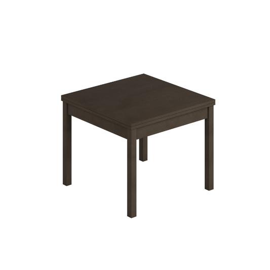 Table à manger carrée pliante couleur Boue H77x90x90cm