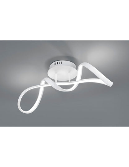 Plafonnier Perugia Design Arc Blanc Led Dimmer 4000k Trio Lighting