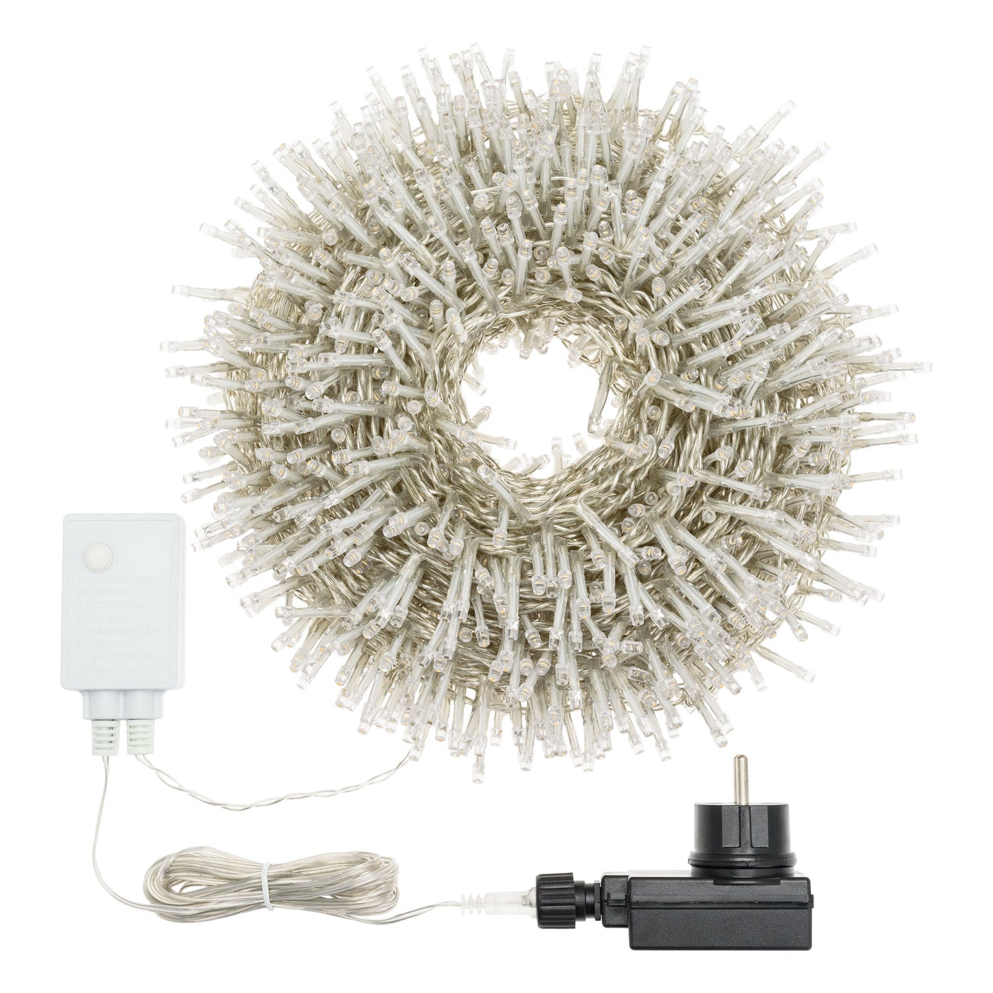 MiniCluster ø6cm XNTL 720 LED BLANC CHAUD 4+14,9m Lumières de Noël