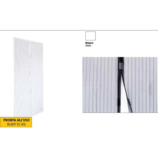 Moustiquaire magnétique avec aimants de porte, couleur blanche 120x240h cm