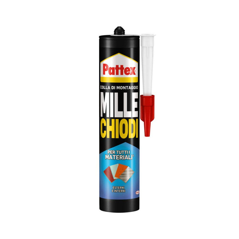 Pattex Millechiodi Colle de Montage Résistante à l'Humidité de l'Eau Prête à Poser Mille Chiodi (450 Gr)