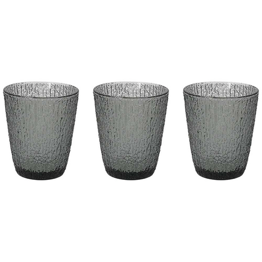 Set de 3 verres en verre gris 280 cc ligne DAVOR