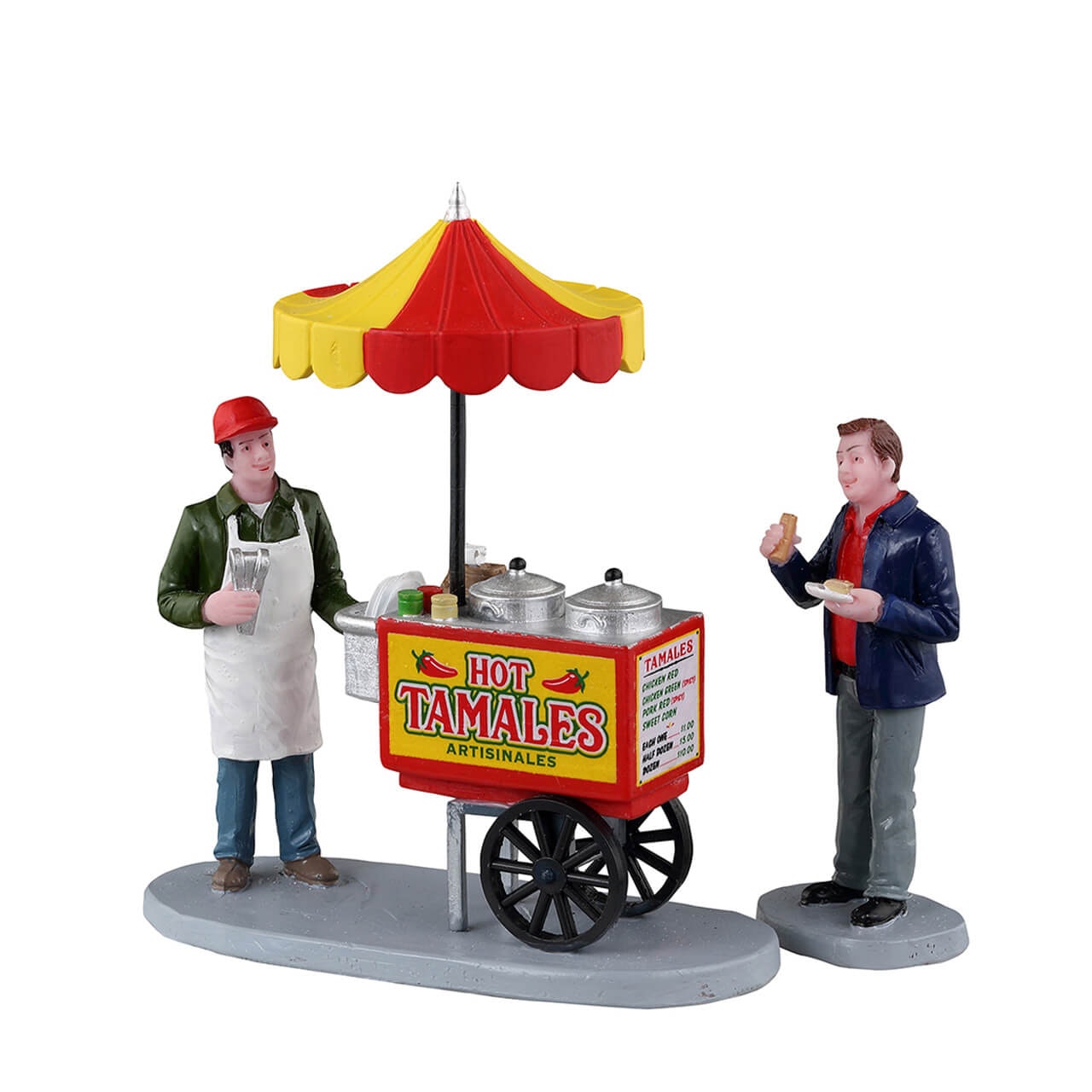 Lemax Tamale Cart Set Of 2 - Ensemble de 2 chariots Tamale du village de Noël