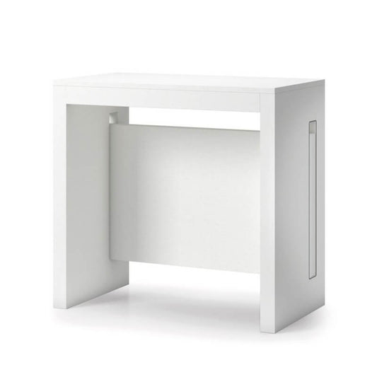 Table console transformable blanche