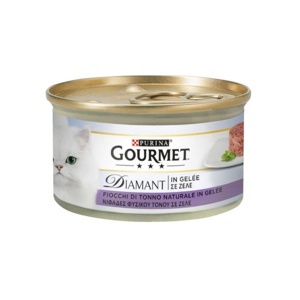 Gourmet Diamant aux flocons de thon en gelée Purina 85 grammes