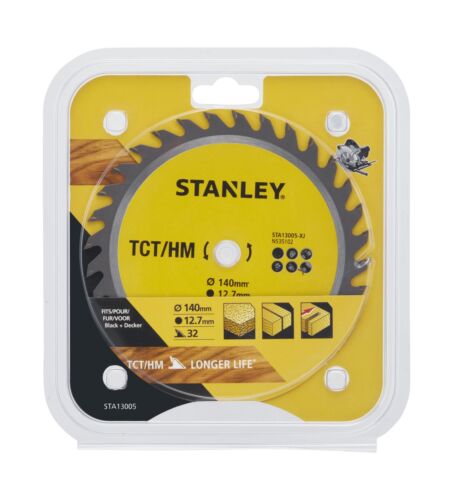 Disque de scie circulaire Stanley Ø 140x12,7 mm 32 dents positives