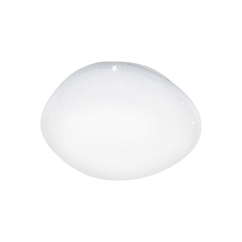 Sileras-Z Plafonnier Arrondi Led Variateur Blanc Effet Cristal Eglo