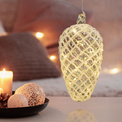 Guirlande Lumineuse de Noël Pinecone CGB 15 MicroLED 0,8m+Ø9xH17cm