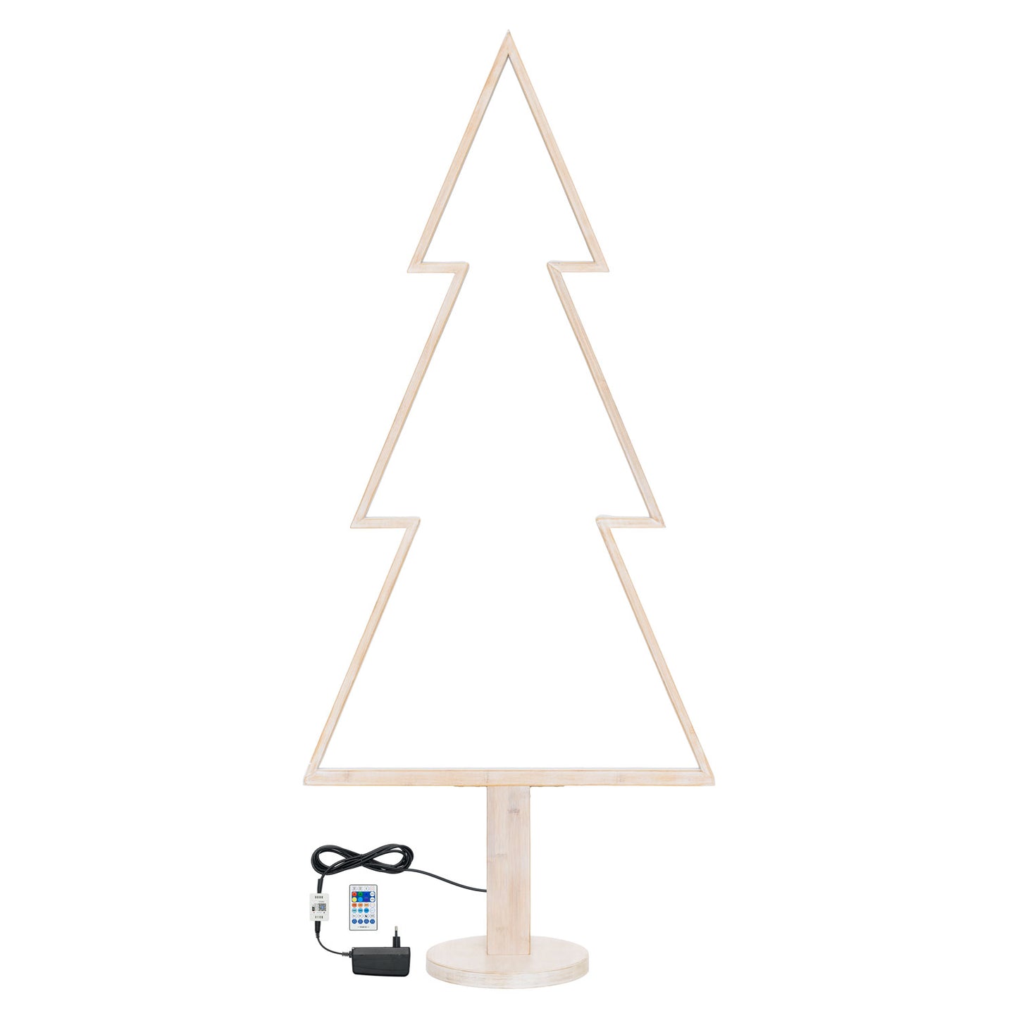 Sapin H170cm SMART RGBWW DLW Lumières de Noël en Bois Blanchi