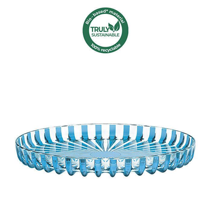 Plateau rond Guzzini Dolcevita en turquoise