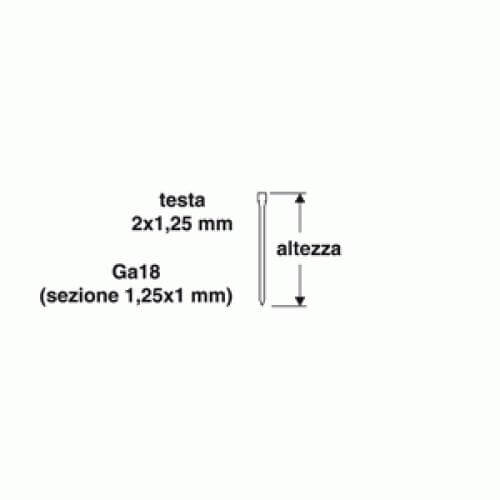 Valex Cloueuse Cloueuse Tête 25Mm 2X1,25Mm Pistolet À Clous Ga18 1,25X1Mm 1000Pcs