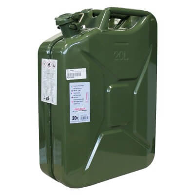 Bidon métallique de 20 litres - dimensions 47 x 36 x 17 cm - code DF 5074864