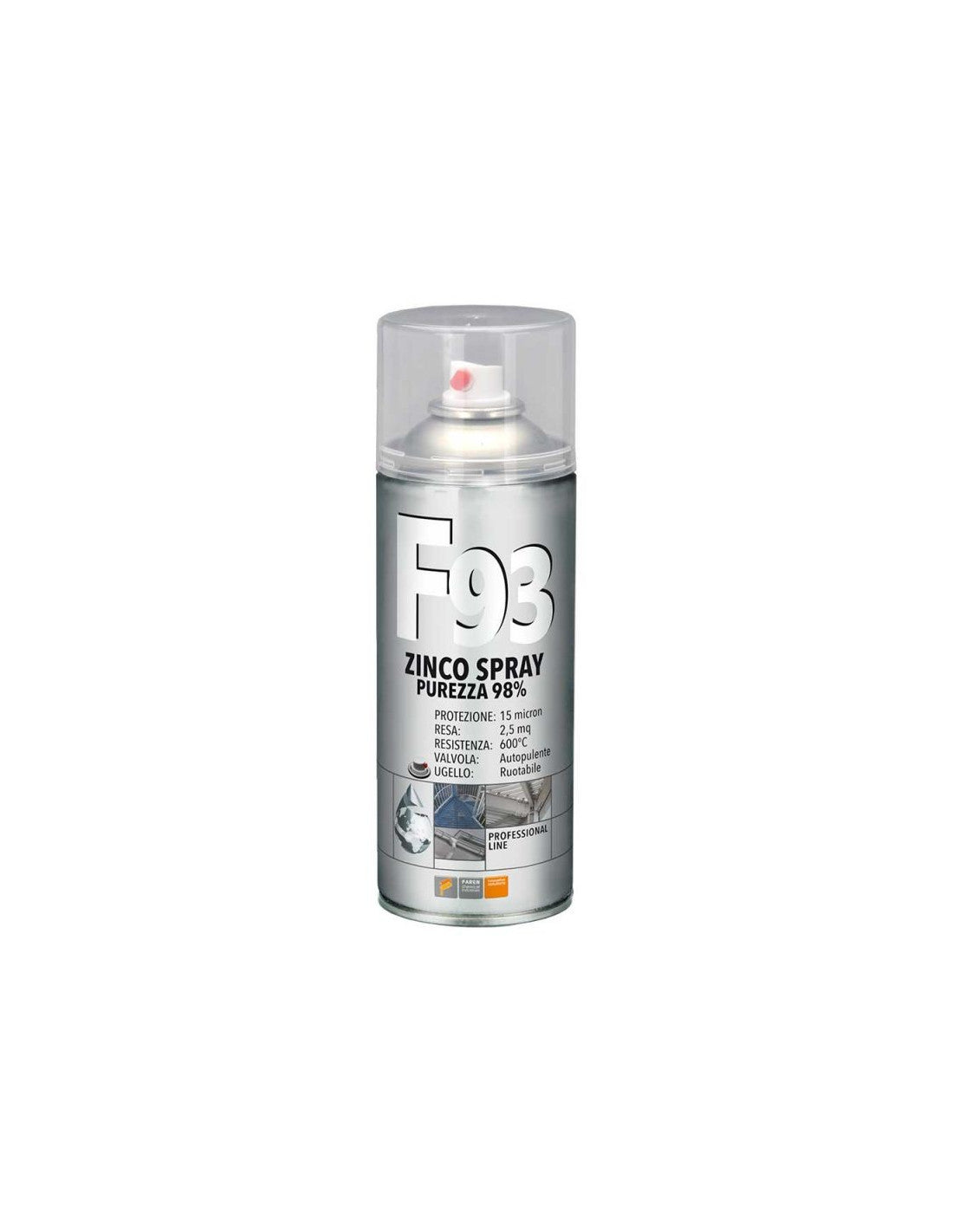 Spray professionnel F93 Zinc 400 ml de Faren, code 973003.