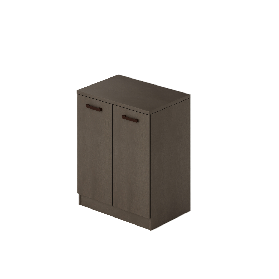 Armoire à linge Basic avec 2 portes couleur Mud H85,5x71x50cm