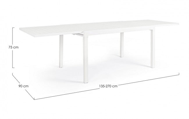 Pelagius Tous Table 135-270x90 Blanc Yk11