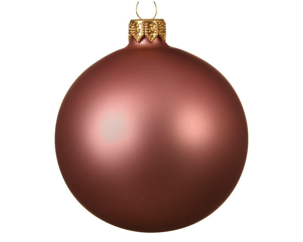 Boule de Noël Boule en verre opaque couleur velours rose ø 6cm