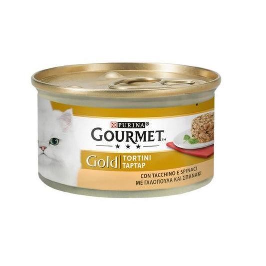 Tartelettes Gourmet Gold à la dinde et aux épinards Purina 85 grammes