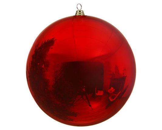 Boule de Noël Boule de Noël brillante et incassable de couleur rouge de Noël ø 40cm