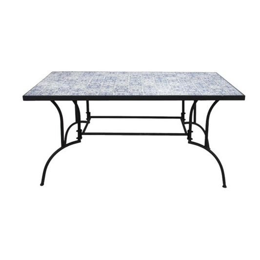 Table rectangulaire en mosaïque 80x150 cm design azulejos