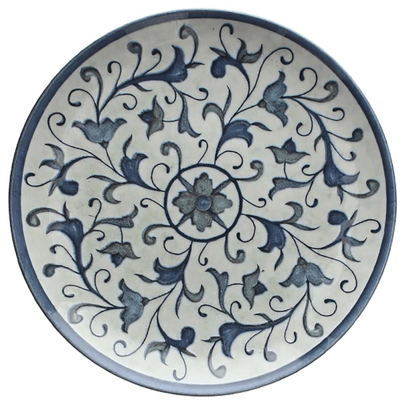 Assiette à dessert 20 cm Bleu Porcelaine Ligne Rustique Chic