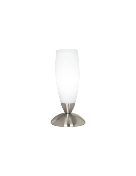 Lampe de table Calice en verre blanc mince Eglo.