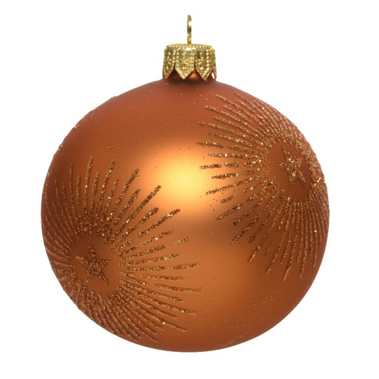 Boule de Noël Lina D8 Étoile Ambre