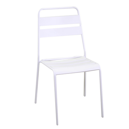 Chaise Rovigo en aluminium blanc