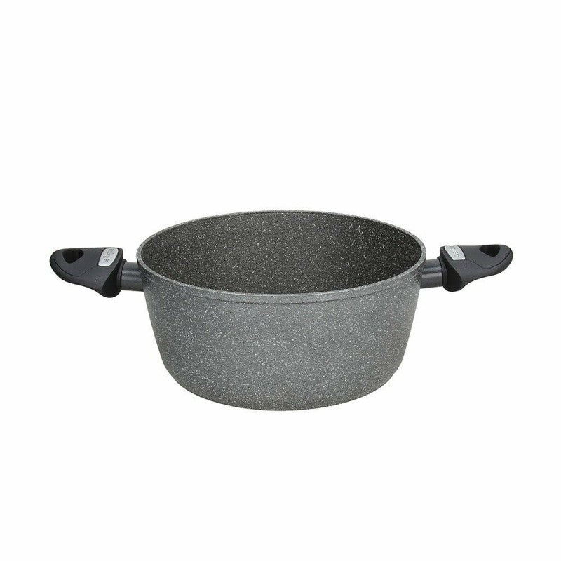 Casserole à 2 anses, diamètre 24 cm, Tognana Mythos Marble Grey pour la cuisine.