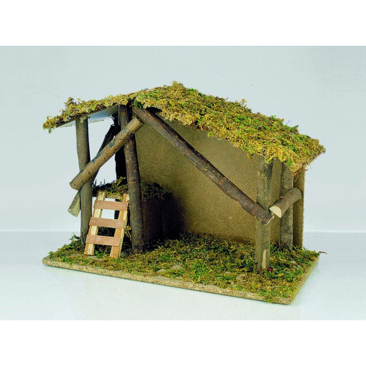 Crèche cabane nue décoration de Noël 43 x 19 x 30 h cm