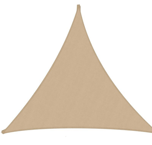 Voile d'ombrage triangulaire en tissu sable cm360x360x360