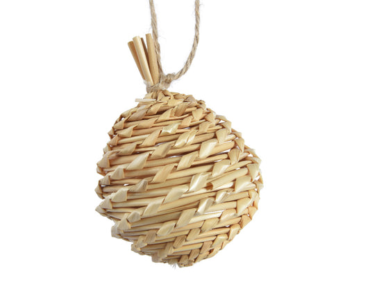 Boule de Noël pour décorations de Noël couleur naturelle L 13cm x ø 10cm