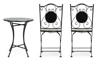 Ensemble promotionnel table et chaises en fer Positano