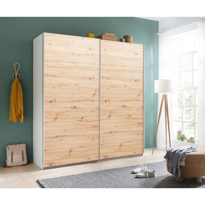 Armoire Systema avec portes coulissantes Chêne/Blanc