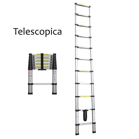 Échelle télescopique 10 étapes d'allum.