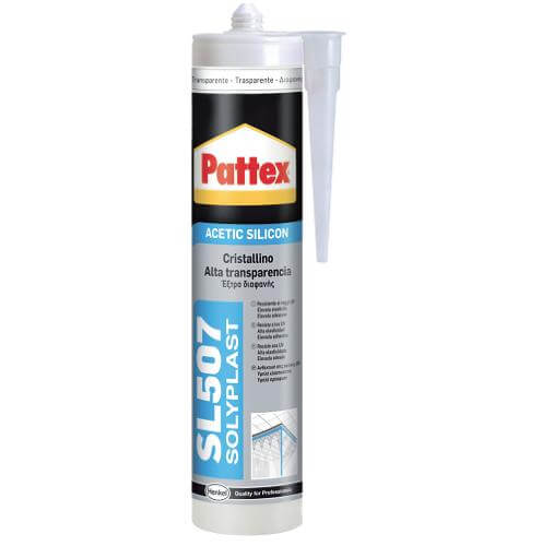 Pattex Silicone acétique transparent 300 ml pour verre