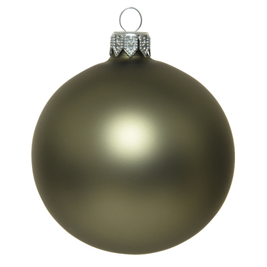 Boule de Noël vert mousse mate Ø15 cm