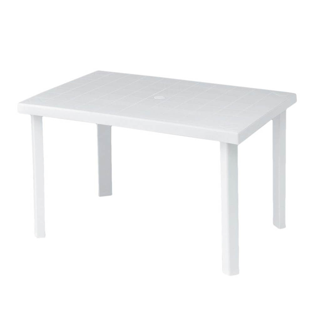 Table d'extérieur rectangulaire 120x80x72 H cm blanc Calaf