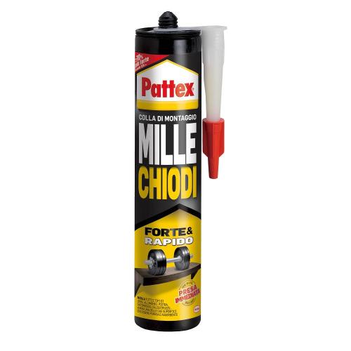 Colle de montage adhésive forte et rapide Pattex Millechiodi 400 gr.