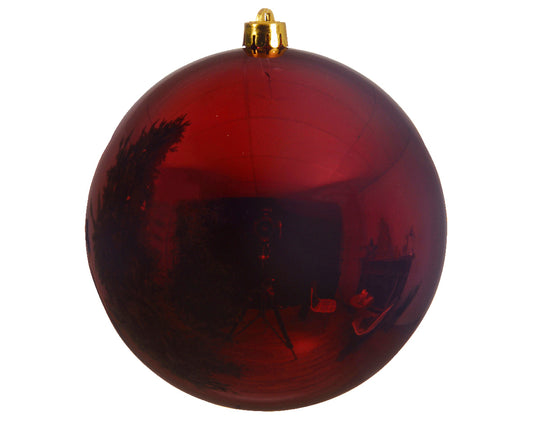 Boule de Noël Boule de Noël brillante incassable de couleur rouge foncé ø 40cm