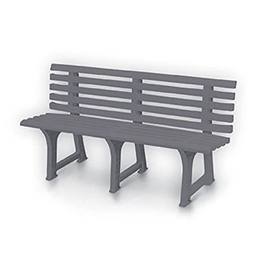 Banc Isotta en résine anthracite