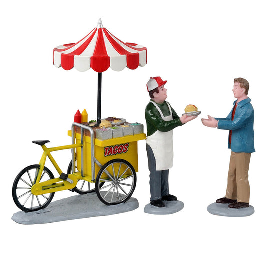 Lemax Taco Cart Set Of 3 - Taco Cart Set De 3 PC Décoration De Jeu D'hiver Pour Village De Noël