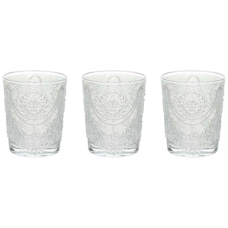 Set de 3 verres Savoia en verre transparent