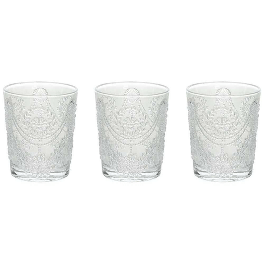 Set de 3 verres Savoia en verre transparent