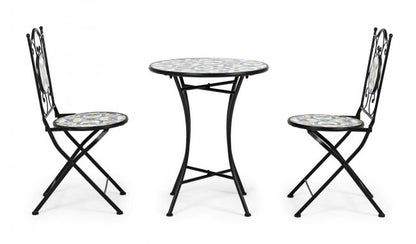 Ensemble promotionnel table et chaises en fer Positano