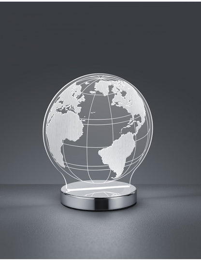 Lampe de table LED Globe chromée à intensité variable L17 cm Trio Lighting