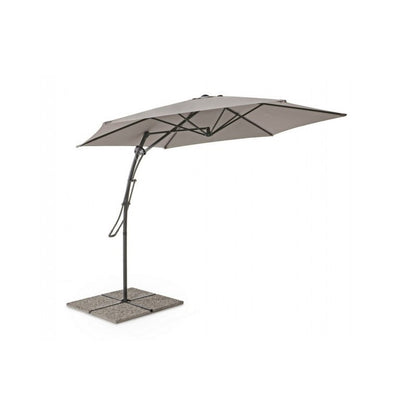 Parasol de jardin avec bras diamètre 300x h253 cm SORRENTO Anthracite/Gris Tourterelle