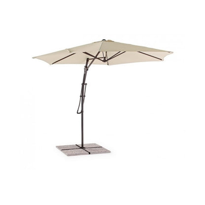 Parasol de jardin avec bras diamètre 300x h253 cm SORRENTO Anthracite/Naturel