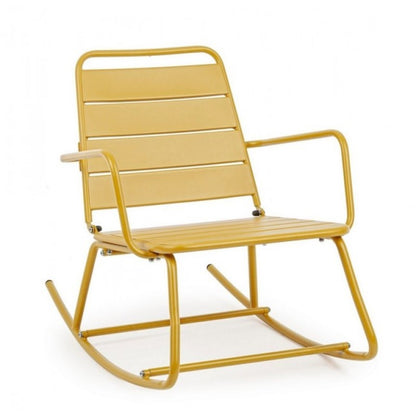 Rocking chair jaune ocre Lillian Bizzotto - Dimensions : 63 x 90 x 74h