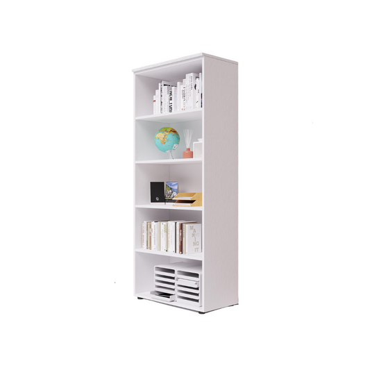 Bibliothèque de bureau ouverte avec plateau blanc H212x90x45cm