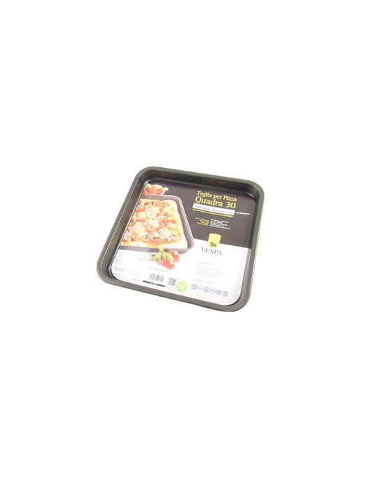 Vespa - Plat à Pizza Carré de 30 cm avec Revêtement Antiadhésif (Code 20986)